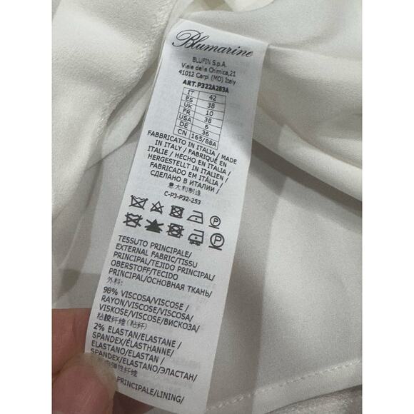 BLUMARINE Back Cut Out Mini Dress in black natural ivory IT 42 ( US 6) - Picture 4 of 14